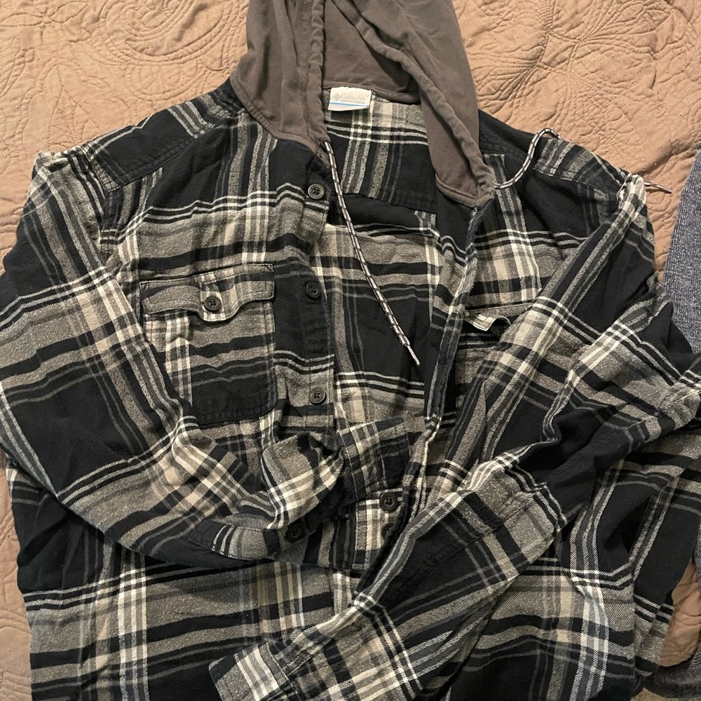 Men’s Columbia hooded flannel